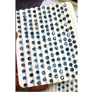 301 pièces naturel londres bleu topaze 5mm pierre à facettes ronde 194 Cts Lot Iroc ventes bleu topaze pierre précieuse coupe US $555 pour tous - Product Image 2