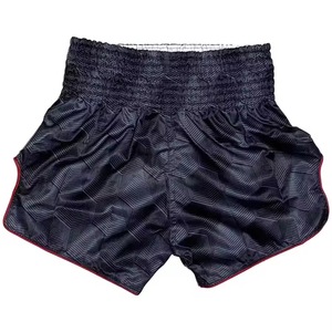 Shorts de Muay Thai et Shorts d'entraînement MMA Respirants à Séchage Rapide avec Taille Élastique Motif Planches Shorts de Boxe Tendance Anti-Taches - Product Image 2