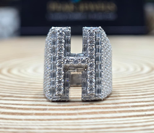 Bague de luxe en argent sterling 925 fait main avec diamant scintillant taille brillant rond, bijou de mode affirmé, cadeau idéal - Product Image 4