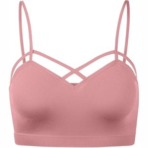 Soutien-gorge de sport grande taille de haute qualité pour femmes bretelles réglables Logo avant élasticité moyenne push-up Gym Yoga vêtements actifs pour dames - Product Image 2