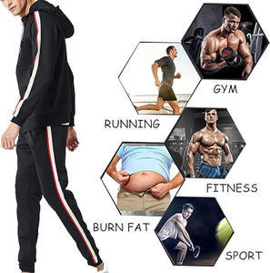 Producto RTS barato personalizado 2 piezas conjunto transpirable chándal Jogger ropa deportiva algodón Zipup chándal hombres - Product Image 4