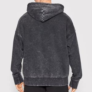 Sweat à capuche brodé personnalisé surdimensionné délavé Streetwear Sun Faded Cotton Heavyweight Vintage Men's Hoodies - Product Image 4
