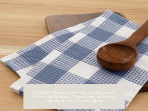 Fumé gris blanc gaufré tissage à carreaux Plaid Super doux absorbant réutilisable 15X25 torchons de cuisine plat en coton jetable - Product Image 3