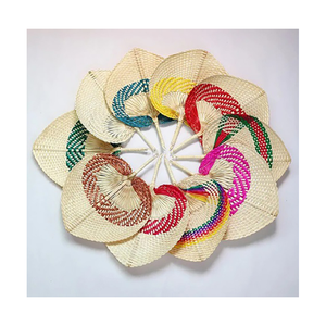 Ventilador de bambú ecológico al por mayor, ventilador de hoja de palma de paja, ventilador de refrigeración natural hecho a mano, Exportación competitiva - Product Image 5