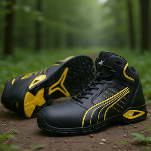 Botas de Seguridad de Cuero PUMA S3L FO SR 20345:2022, Color Negro/Amarillo, Talla 47 - Product Image 3