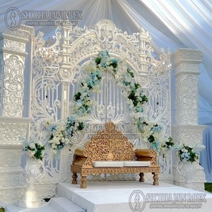 Modern Indian <b>Wedding</b> Stage Decoration with New Ribbon <b>Props</b> Fashionable <b>Wedding</b> Lights for Outdoor Parties Crafts Application - Product Image 6