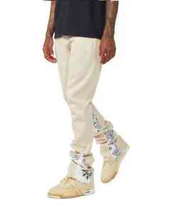 Pantalons de survêtement personnalisés pour hommes, style streetwear, en toile, jogging, taille mi-haute, lavage à l'eau de Javel, style hip-hop, poches superposées, style streetwear - Product Image 6