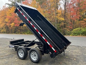 Remolque basculante de 8 toneladas y 4 ruedas de calidad Remolque basculante 7x14 con remolque basculante de granja de 4 lados altos a la venta - Product Image 3