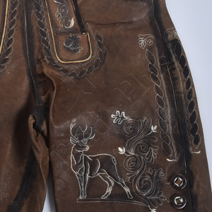 Wholesale Best Supplier Light Weight Men Bavarian Lederhosen 100% Genuine Leather Made for Adult <b>Size</b> Men - Product Image 3