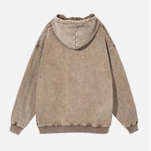 MOQ bajo Hombres al por mayor Sudaderas con capucha de lavado ácido Para la venta Nuevo diseño Más vendidos Hombres Sudaderas con capucha de lavado ácido - Product Image 2