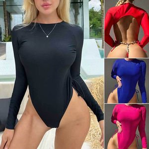 Combinaison sexy pour femmes, sans manches, en lycra, contrôle du ventre, sans couture, haute élasticité, vêtements de sport, streetwear - Product Image 3