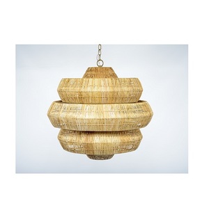 Lámpara colgante de mimbre de ratán para techo, cesta de sombra tejida de bambú, gran oferta - Product Image 4