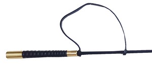 Nouvelle Conception Fouet d'Entraînement Équestre en Cuir et Nylon avec Poignée en Laiton 40'' Couleur et Logo Personnalisables - Product Image 5