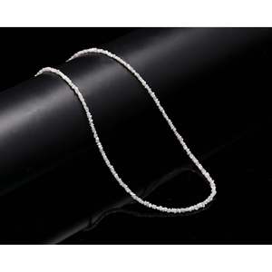 Collier unisexe en argent sterling 925 de 16 pouces avec diamants bruts blancs de 2-3 mm pour un usage quotidien - Product Image 1