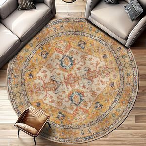 Phổ Biến Tùy Chỉnh Thiết Kế Ba Tư Khu Vực Vòng Thảm Mô Hình Cổ Điển Nylon In Không Trượt Sàn Thảm Alfombras Cho Phòng Khách - Product Image 4