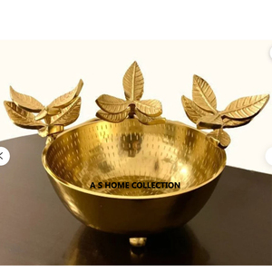Bol martelé en métal de nouvelle forme de vente chaude avec le bol de noix d'or de fleur de lotus - Product Image 1