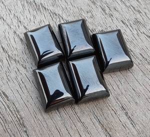 Grado superior 100% hematita natural forma rectangular cabujón parte posterior plana calibrado 3A + Fabricación de joyas de calidad piedras preciosas genuinas OEM - Product Image 6