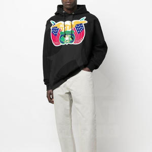 Novedad, Sudadera con Capucha Bordada para Hombre, Invierno, Mezcla de Algodón y Felpa, Ropa Urbana de Alta Calidad - Product Image 3