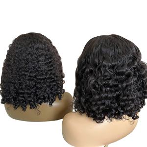Perruque vietnamienne dentelle frontale HD Remy cheveux 100% naturel crépus bouclés vague profonde Double dessiné cuticule bande Ins Extensions - Product Image 5