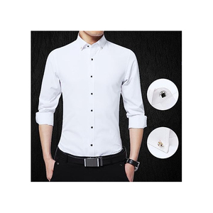 2024 buena venta nueva moda estilo a rayas personalizado bonito hermoso Formal hombres algodón Slim Fit camisas de vestir - Product Image 5