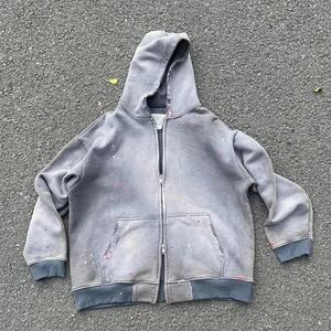 OEM Custom Acid Wash <b>Hoodie</b> Unisex Streetwear <b>Oversized</b> <b>Hoodie</b> with Personalized Logo Printing Bulk Wholesale - Product Image 1