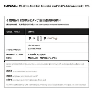 SCHNEGEL 9 x 80 mm Pasador Cuadrante de Acero Galvanizado (Schraubwechselstift) - Product Image 3