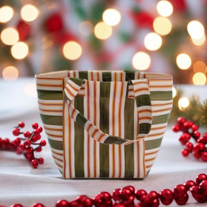 Bolsas de playa y de mercado de nailon reciclado, estilo tradicional indio único con rayas tejidas multicolores, artesanías de plástico reutilizables - Product Image 2