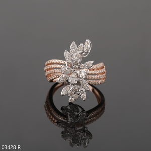 D'VINS JEWELS 18K Rose Gold Lab Grown Diamond Ring Round Brilliant Cut 2-5g Women's Engagement Wedding Jewelry - Product Image 4