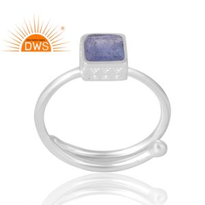 Nouvelle tendance Design 925 en argent Sterling naturel Tanzanite bague en pierres précieuses bijoux personnalisés pour les femmes cadeau pour elle - Product Image 1