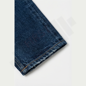 2025 New Men's Straight Leg <b>Jeans</b> European American Street Fashion Washed <b>Elastic</b> Patch Trousers 100% Cotton OEM Service Bulk - Product Image 6