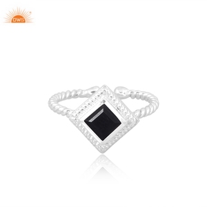 Bague en pierre précieuse Onyx noir de créateur en argent sterling 925 pour toutes les occasions bijoux fins fabricant de bijoux personnalisés - Product Image 2