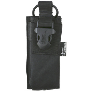 Pochette radio GPS - Noire, avec clip frontal en V, boucle ABS, fixations arrière MOLLE, pochette utilitaire MOLLE, camouflage personnalisé - Product Image 1