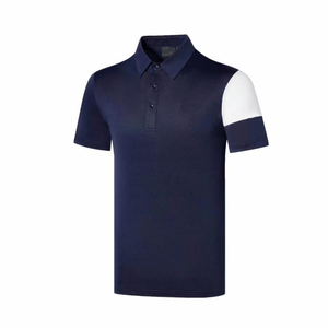 Maglietta con logo personalizzato a maniche corte da uomo in cotone in poliestere a pique ad asciugatura rapida polo da uomo - Product Image 4