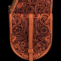 Sac de selle en cuir véritable sculpté et façonné à la main pour chevaux western et motos, avec accessoires et logo personnalisés en acier inoxydable