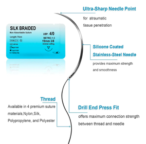 Kit de pratique de suture Ariston pour étudiants en médecine pour étudiants en soins infirmiers vétérinaires Kits de points chirurgicaux Kit de suture Instrument médical - Product Image 4