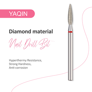 Broca de Diamante para Uñas Yaqin de Alta Calidad, Punta de 2.3mm, Corte de Llama Roja, para Manicura - Product Image 1