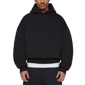 Haute qualité 100% coton personnalisé lourd polaire Boxy Fit à capuche pour hommes surdimensionné blanc recadrée à capuche pour l'hiver - Product Image 3