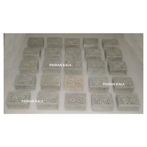 Cajas de joyería de diseño tallado a mano de esteatita Natural único y antiguo para acabado fino para decoración del hogar y propósito dotado - Product Image 1