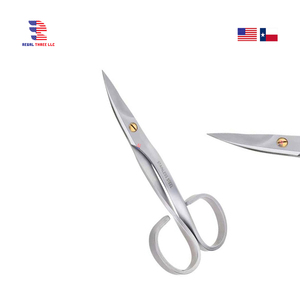 Whole Sales Dry-Skin Cutting <b>Cuticle</b> Scissors Russian-Style Extra Sharp Cutting Curved Blade 3.5" Manicure Scissors Nail <b>Tools</b> - Product Image 3