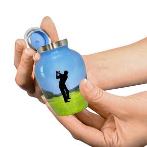 Urnas de recuerdo de aluminio de diseño clásico para urnas funerarias de alta calidad cenizas humanas pequeñas urnas de recuerdo - Product Image 4