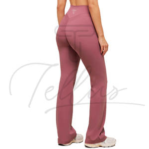 Leggings d'hiver en tricot sans couture à taille haute respirants décontractés pour femmes en gros, de haute qualité, broderie 3D personnalisée pour le yoga - Product Image 3