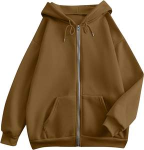 Streetwear Hoodie Men Zipper Style Cotton Fleece Oversized <b>Zip</b> Up Hoodie Winter <b>Jogger</b> Set With Kangaroo <b>Pocket</b> - Product Image 3
