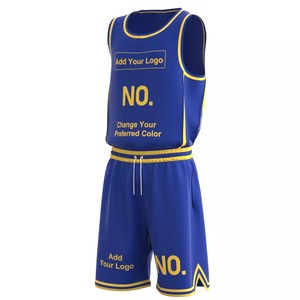Vente en gros, Design personnalisé, votre propre maillot de basket-ball cousu par Sublimation, ensemble de Shorts de basket-ball, ensembles d'uniformes de basket-ball - Product Image 5