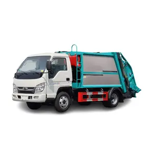 Dongfeng 4x2 nhỏ màu xanh thương hiệu nén Xe tải rác