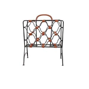 Porte-revues en métal fini en laiton antique de haute arrivée porte-revues décoratif Vintage moderne élégant classique - Product Image 2