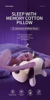 2025 nouvel oreiller d'aide au sommeil pour chiot intelligent avec Machine à bruit blanc Bluetooth APP contrôle-coussin chauffant souffle Mimic pour les enfants au coucher