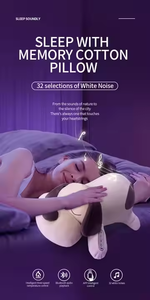 2025 nuovo cuscino per il sonno intelligente per cuccioli con macchina del rumore bianco controllo APP Bluetooth <span class=keywords><strong>Pad</strong></span> riscaldante mimica del respiro per i bambini che vanno a dormire - Product Image 6