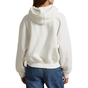 Premium Shrunken Fit <b>Fleece</b> Hoodie <b>Women</b> Custom Cotton Blend Front Logo Casual Streetwear Pullover Winter Warm <b>Top</b> - Product Image 2