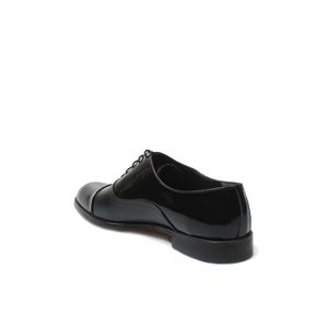 Mocassini da uomo in vera pelle nera in vernice taglia reale scarpe classiche 867 mba075jur