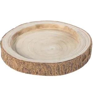 Assiette de service en bois de luxe, finition polie, écologique, ronde, design personnalisé, pour la vente en gros, assiette moderne et écologique - Product Image 2
